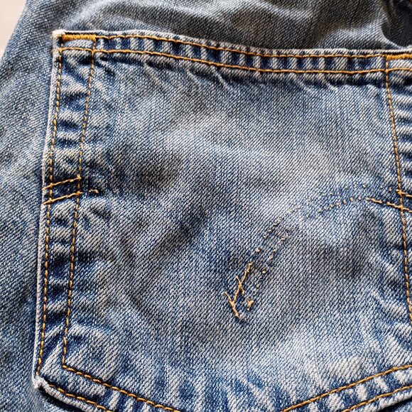 Mens Button Fly Blue Jeans - Picture 2 of 8